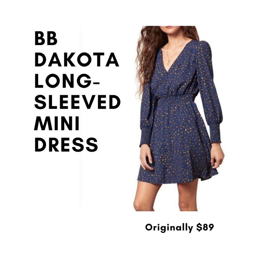 BB Dakota Long-Sleeve Mini Dress
